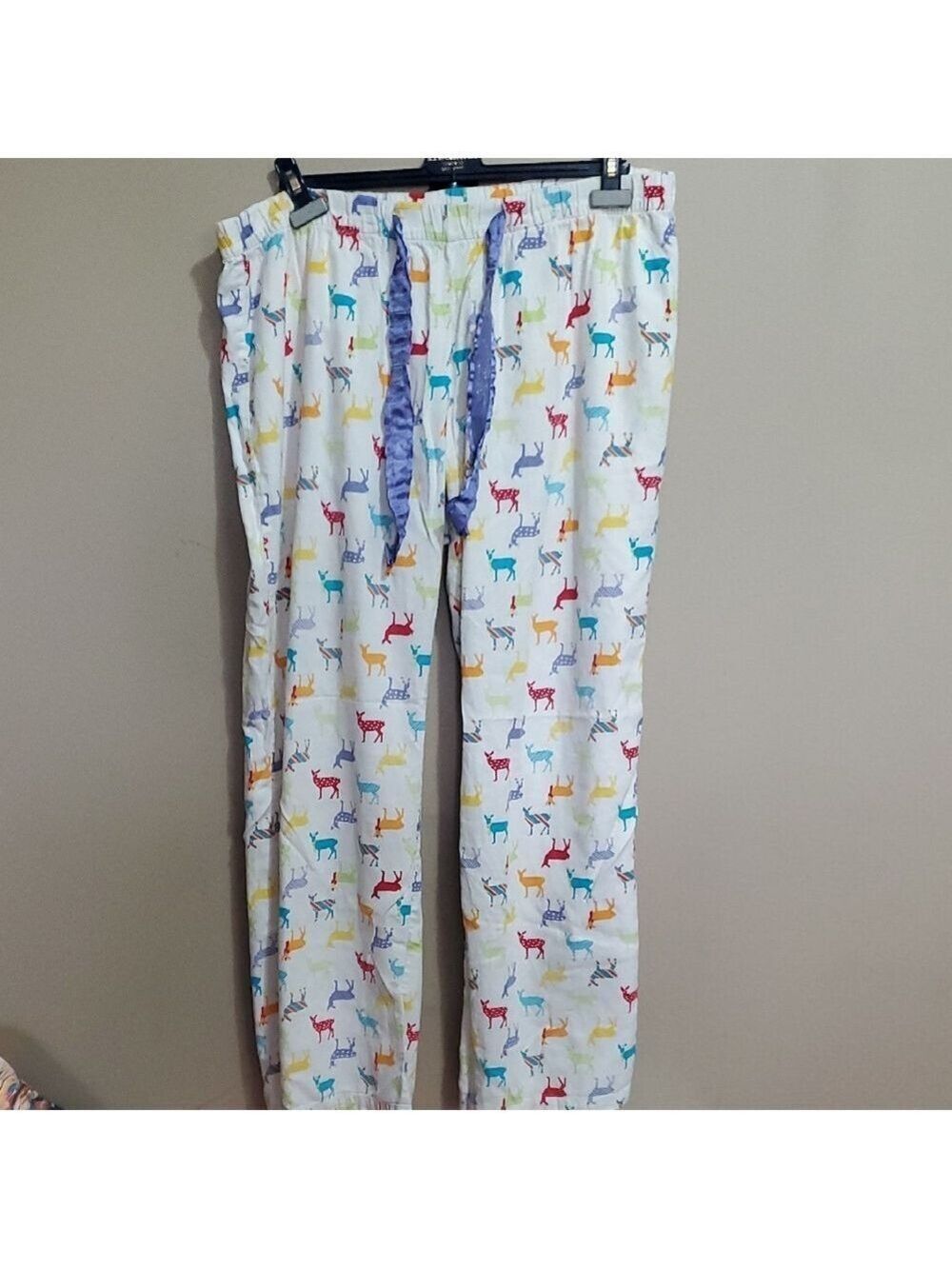 Colorful Animal Print Cotton Pajama Pants Size XL